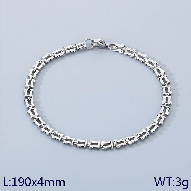 New high-end personalized stainless steel hollow u-shaped chain bracelet women's design 18k titanium steel bracelet accessories in stock