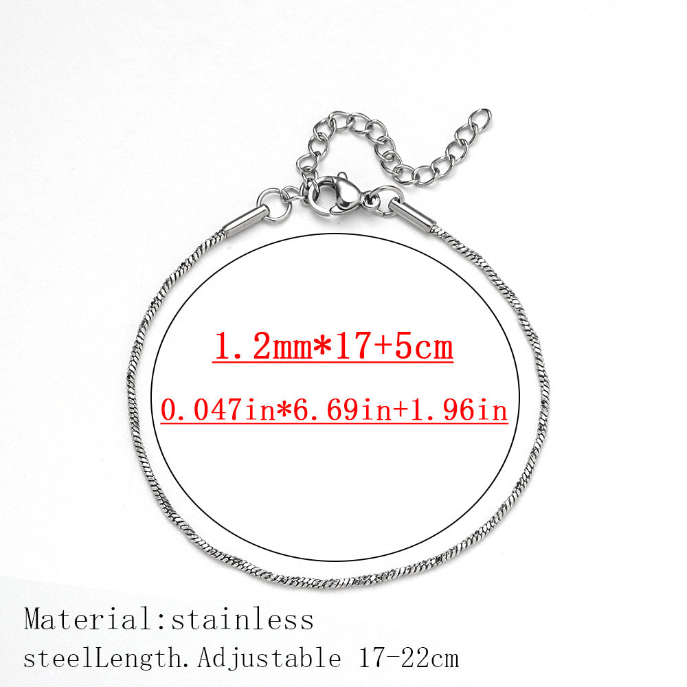 Cross-border women's fashion titanium steel bracelet European and American hot sale plated 18K real gold fashion versatile jewelry stainless steel bracelet