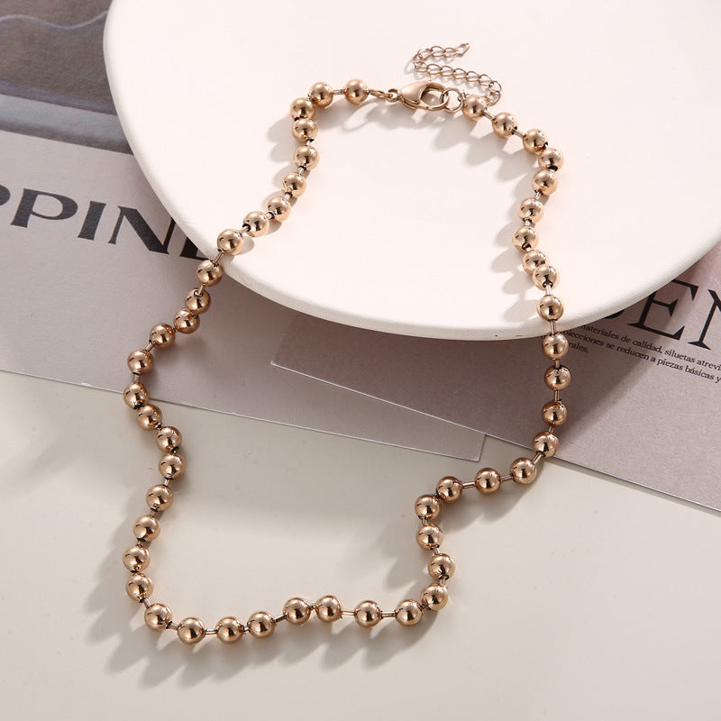 Polished Bead Chain Necklace
