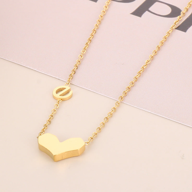 Minimal Heart Chain Necklace – Symbol Accent