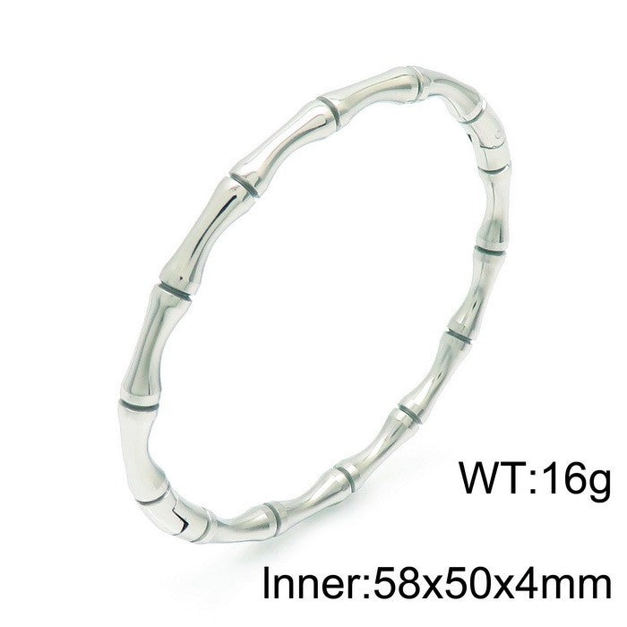 Bamboo Texture Cuff Bangles