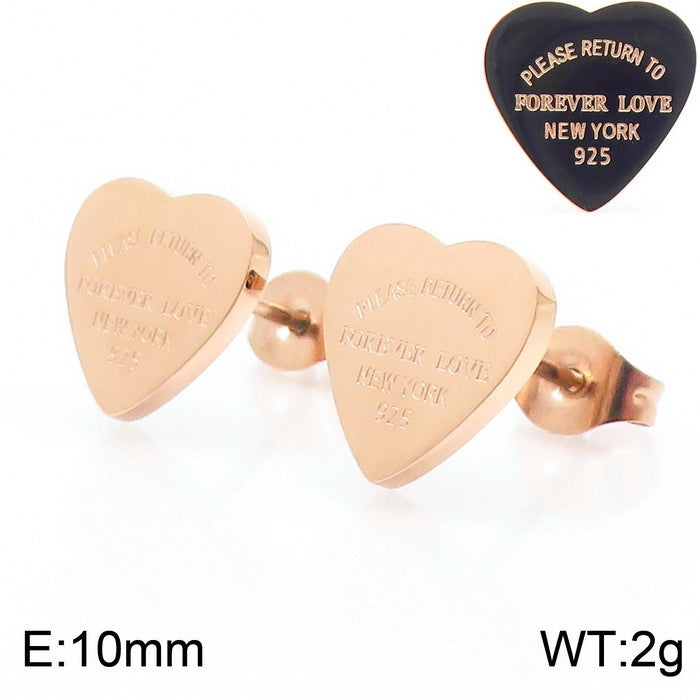 Gold Heart Charm Jewelry Set with Green Enamel Pendant