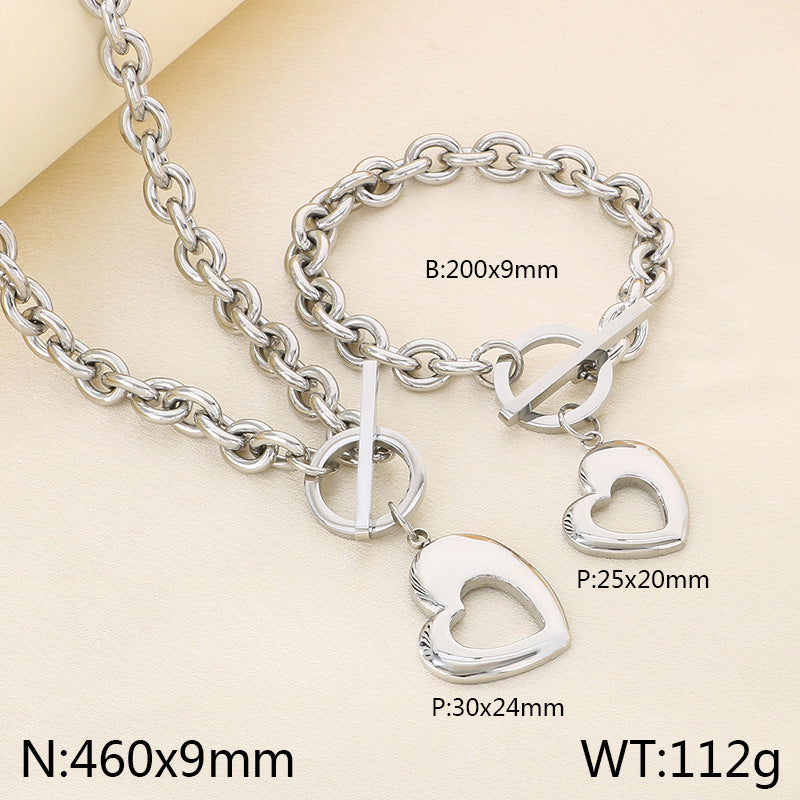 Heart Toggle Chain Necklace Collection