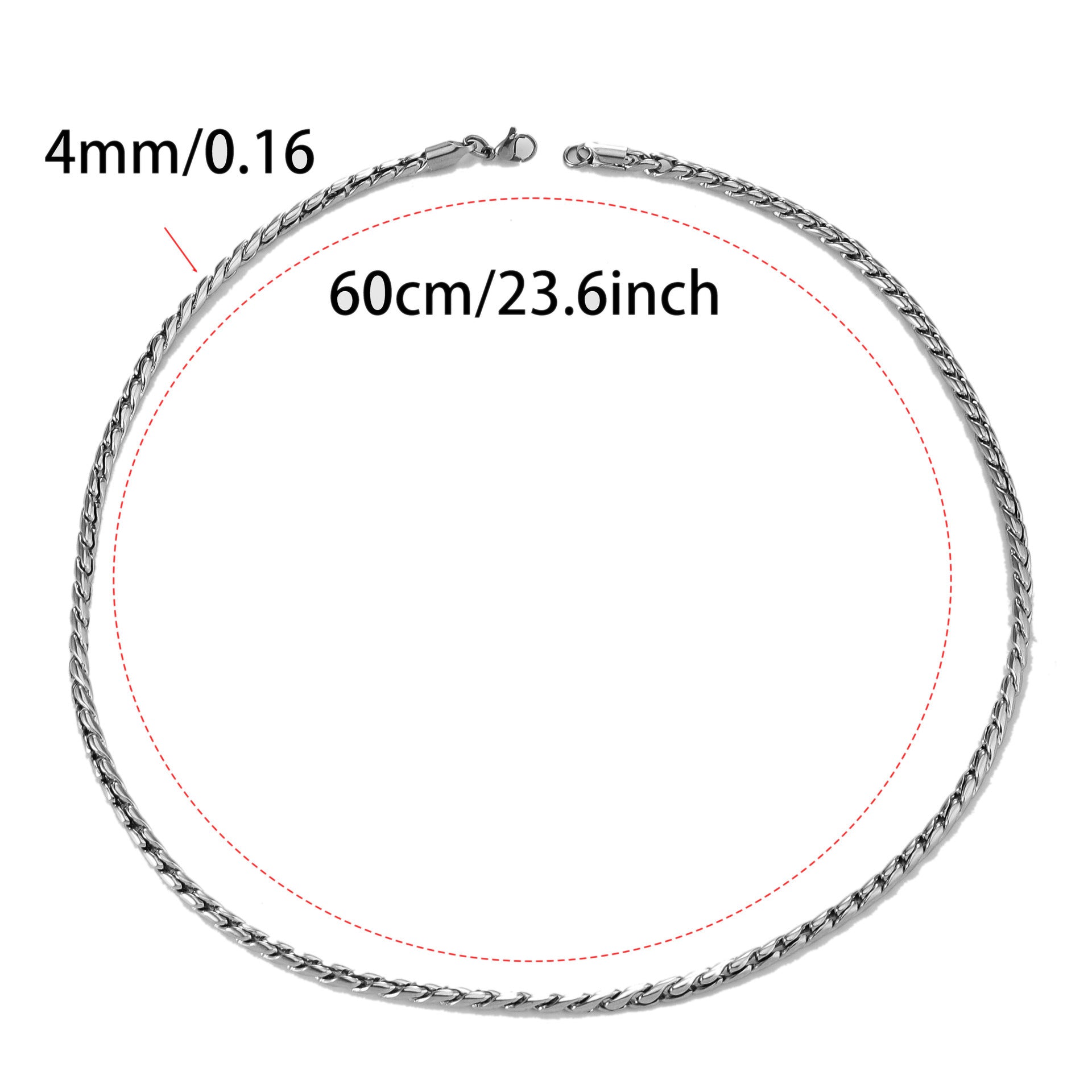 Cross-border stainless steel Cuban chain necklace, hot-selling fashion and versatile personality in Europe and America, non-fading men's titanium steel necklace