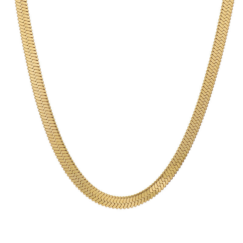 Minimalist Herringbone Chain Necklace