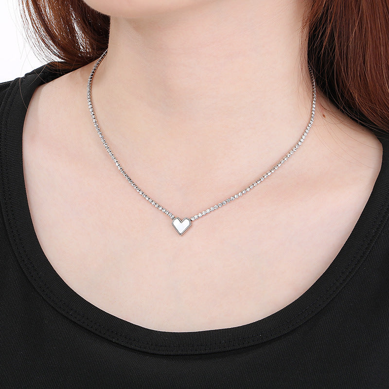 Cross-border stainless steel love bracelet necklace fashion titanium steel jewelry set versatile temperament high-end jewelry spot batch