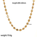 Vintage Coin Chain Necklace – Textured Gold Finish