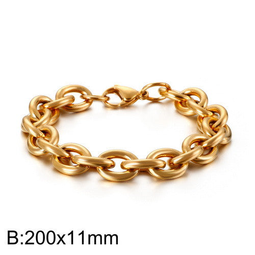 Cross-border foreign trade fashion jewelry, stainless steel chain bracelet ins niche design personalized bracelet women's jewelry