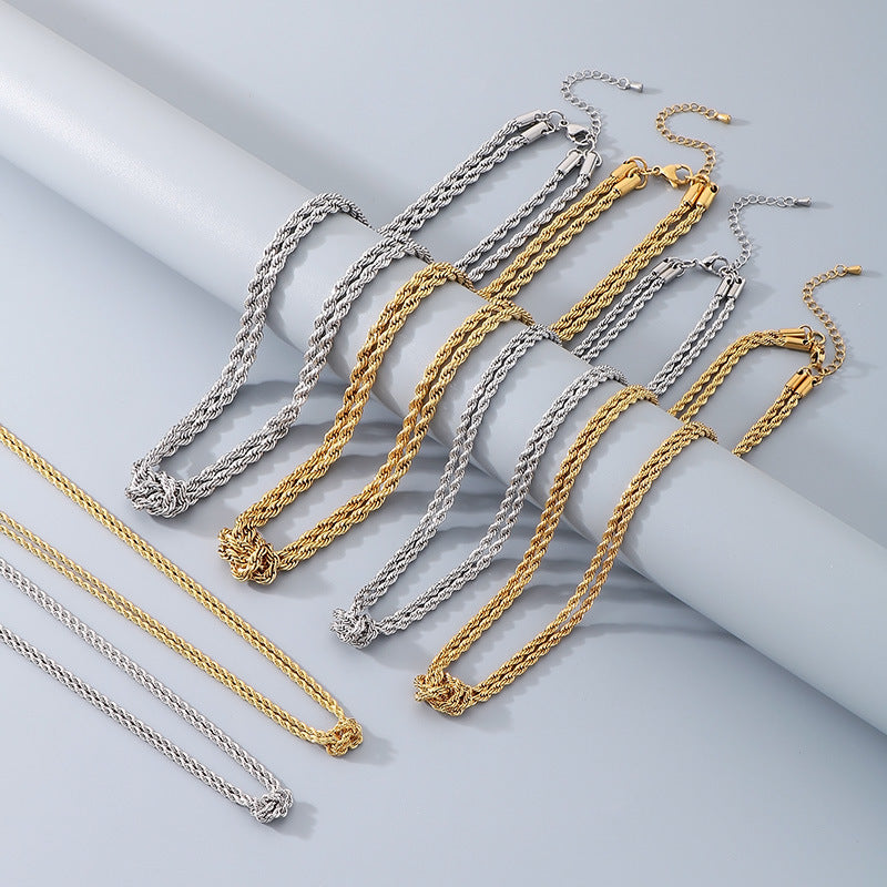 Twisted Rope Chain Bracelet