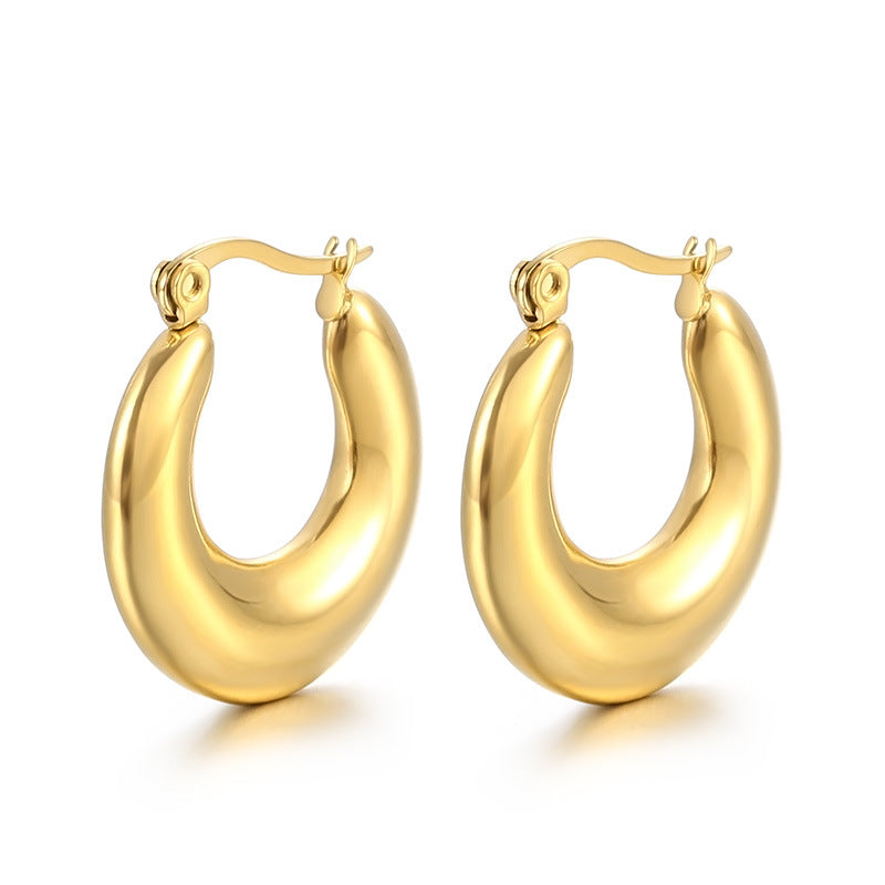 Chunky Gold & Silver Hoop Earrings