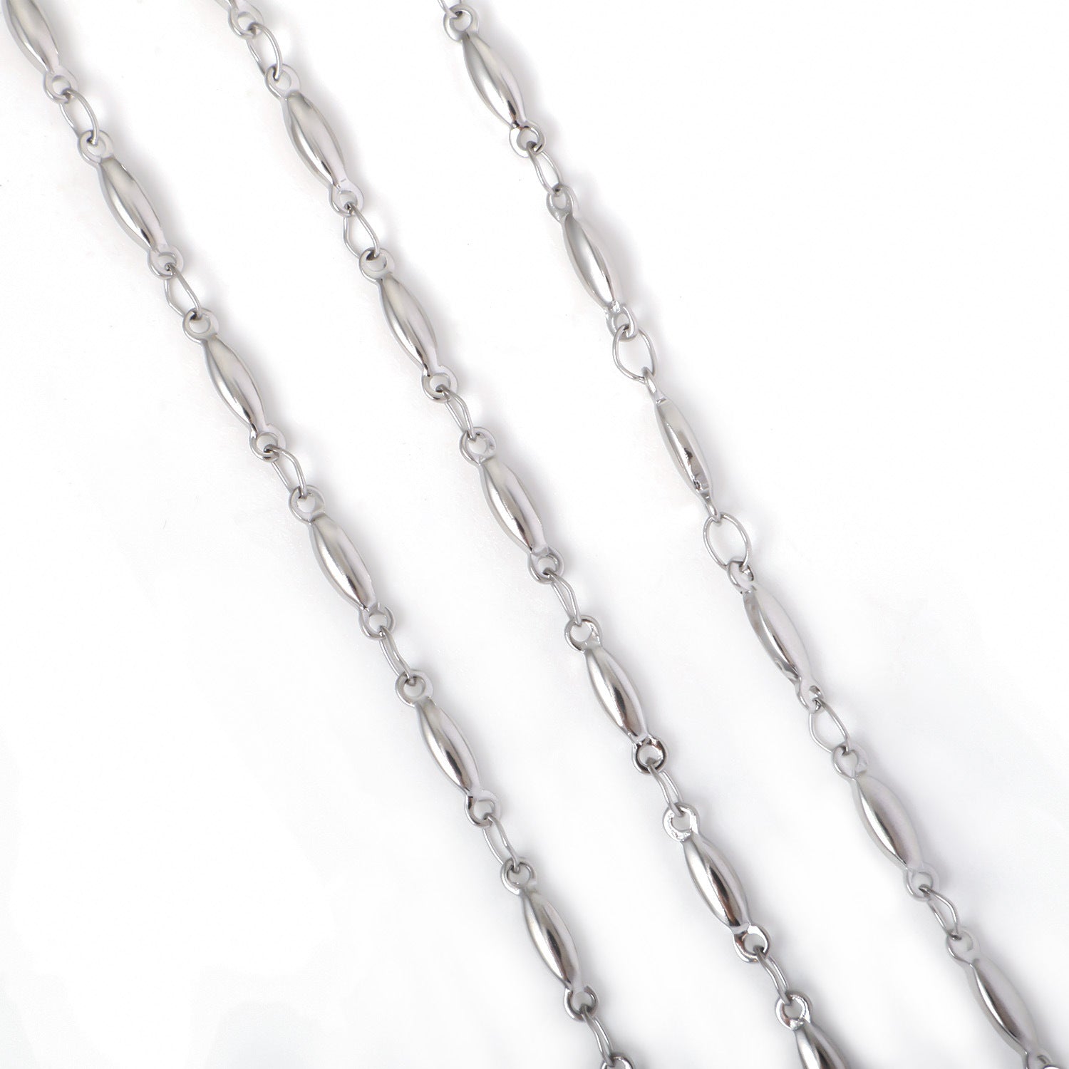 Cross-border stainless steel leaf wavy cross necklace, fashion creative DIY handmade chain jewelry accessories wholesale