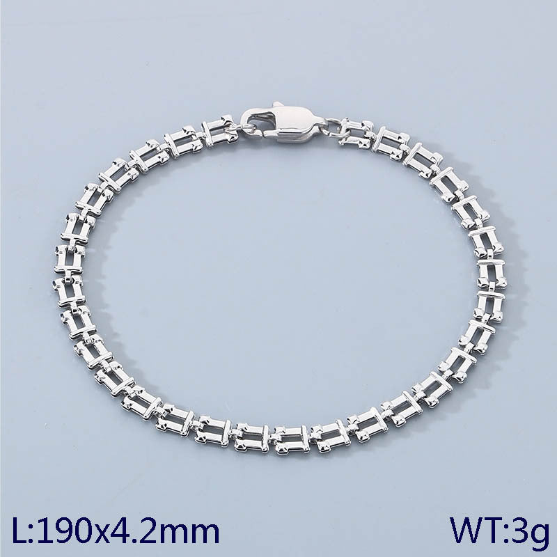 New high-end personalized stainless steel hollow u-shaped chain bracelet women's design 18k titanium steel bracelet accessories in stock