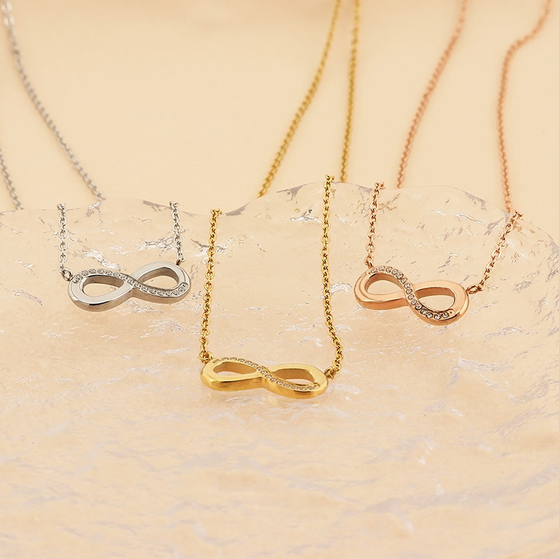 Infinity Knot Jewelry Set – Stainless Steel Earrings, Ring & Necklace (Gold / Silver)