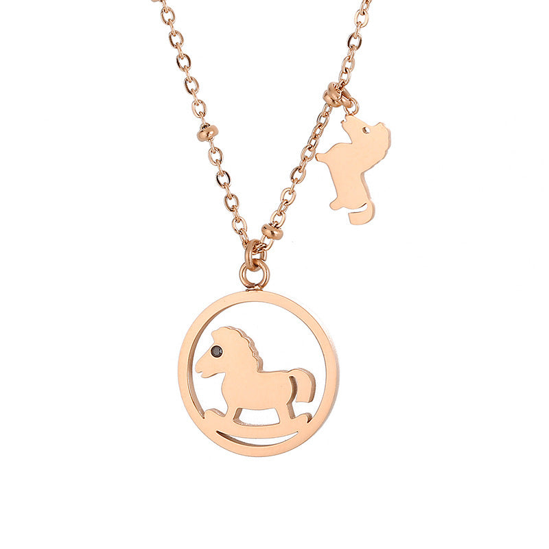 Rocking Horse Charm Necklace