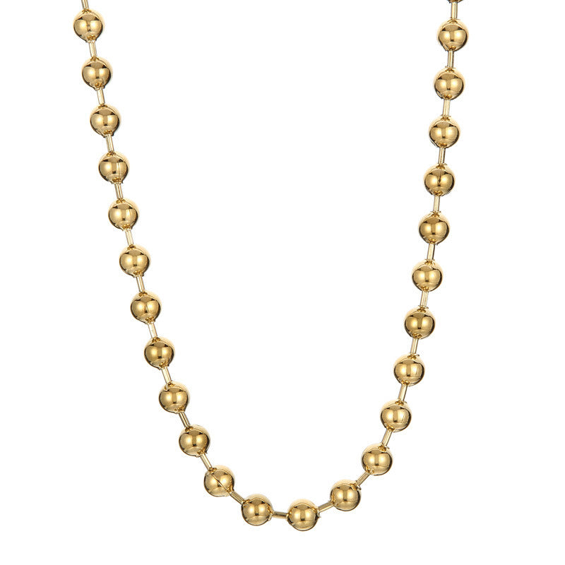 Classic Polished Bead Chain Necklace