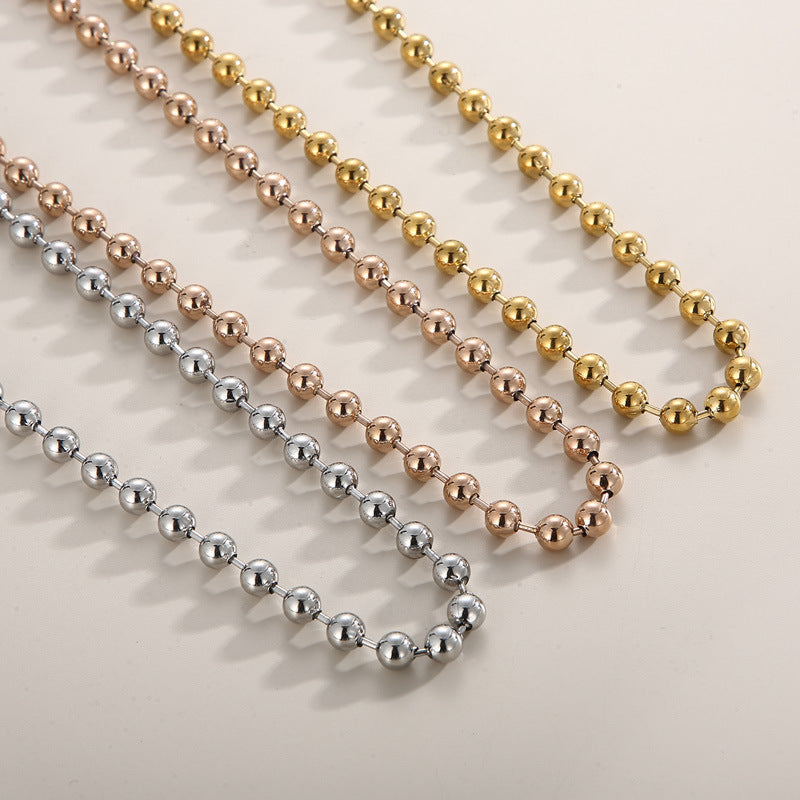 Classic Polished Bead Chain Necklace