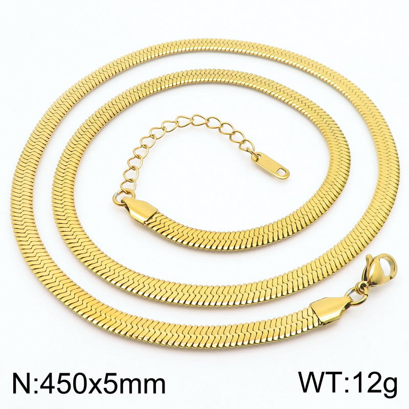 Minimalist Herringbone Chain Necklace
