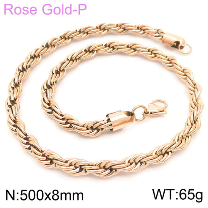Stainless Steel Rope Chain Necklace