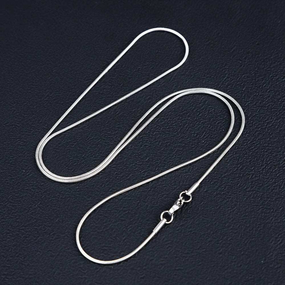 Cross-border men's stainless steel necklace, hot-selling women's collarbone chain chain in Europe and America, versatile high-end titanium steel necklace