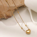 Doudou chain love 304 stainless steel necklace fashion simple collarbone chain light luxury does not fade versatile jewelry wholesale