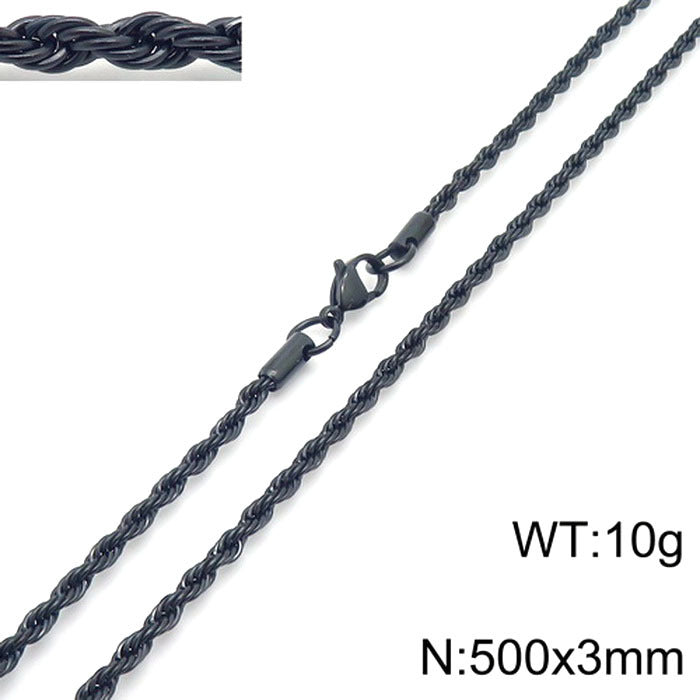 Stainless Steel Rope Chain Necklace