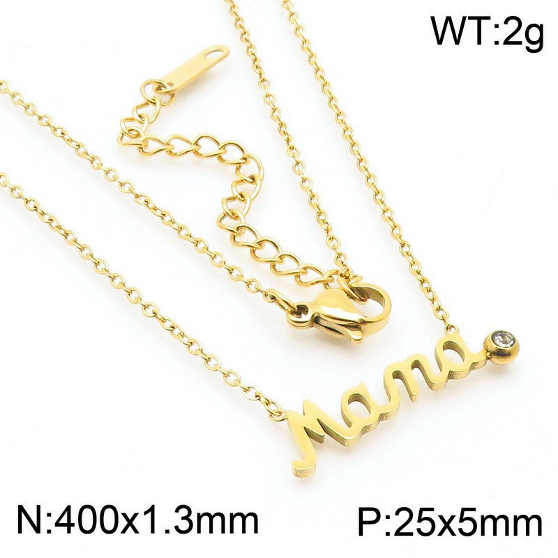 Minimal “Mama” Name Jewelry Set