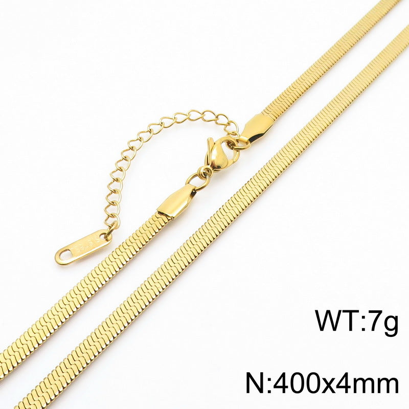Minimalist Herringbone Chain Necklace