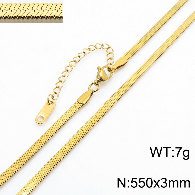 Minimalist Herringbone Chain Necklace