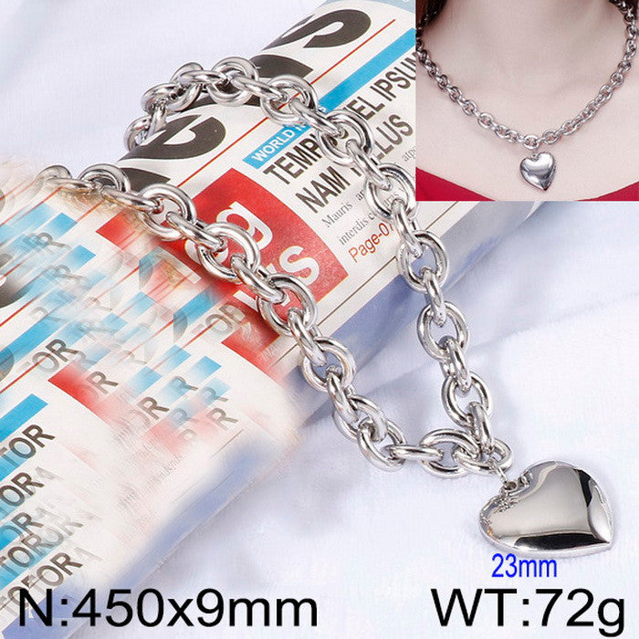 Heart Toggle Layered Chain Necklace