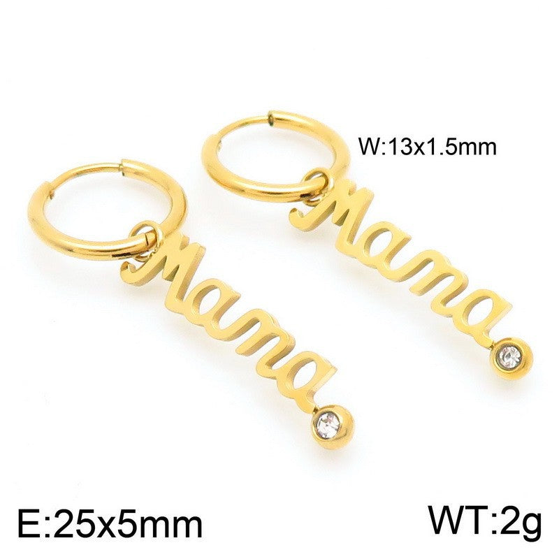 Minimal “Mama” Name Jewelry Set