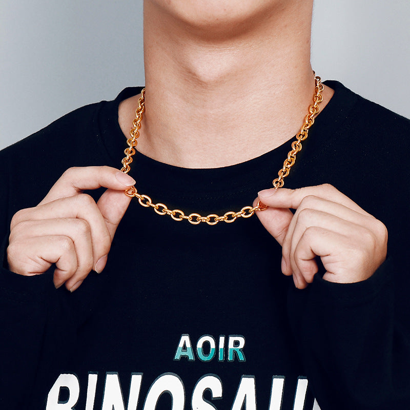 316L Stainless Steel Gold Cable Chain Necklace