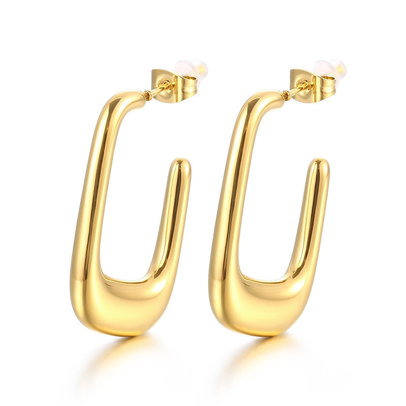 Chunky U-Hoop Earrings