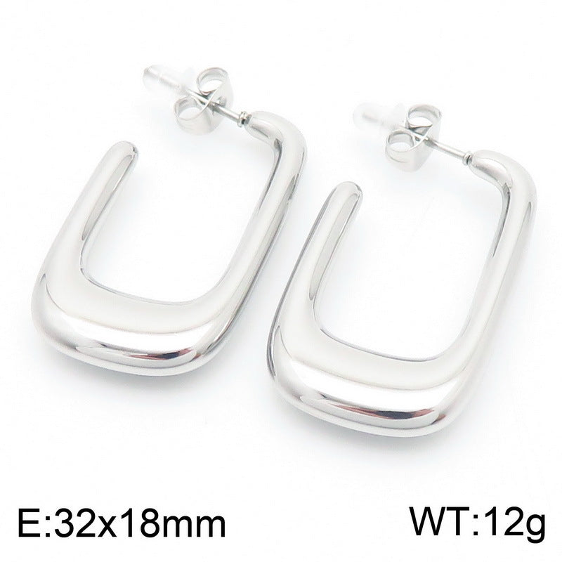 Chunky U-Hoop Earrings