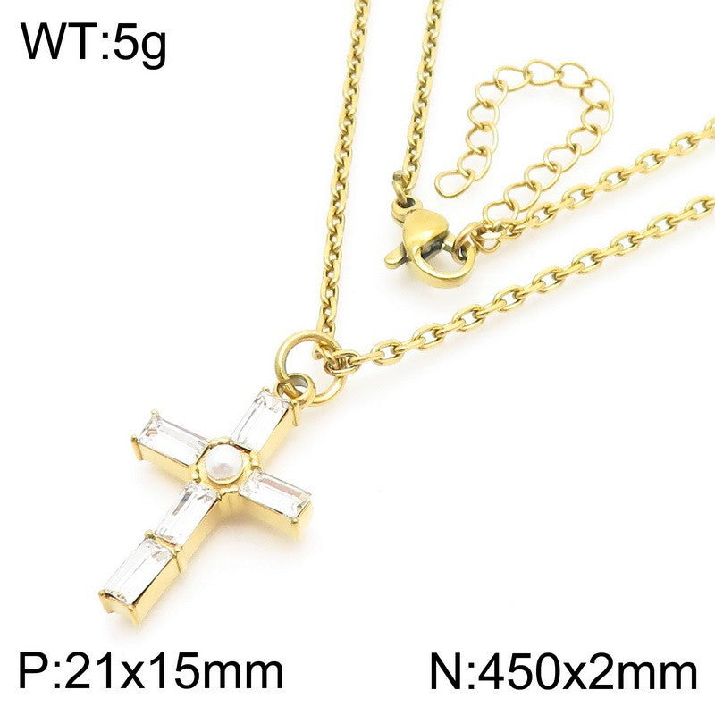 Dainty Cross Pendant Necklace