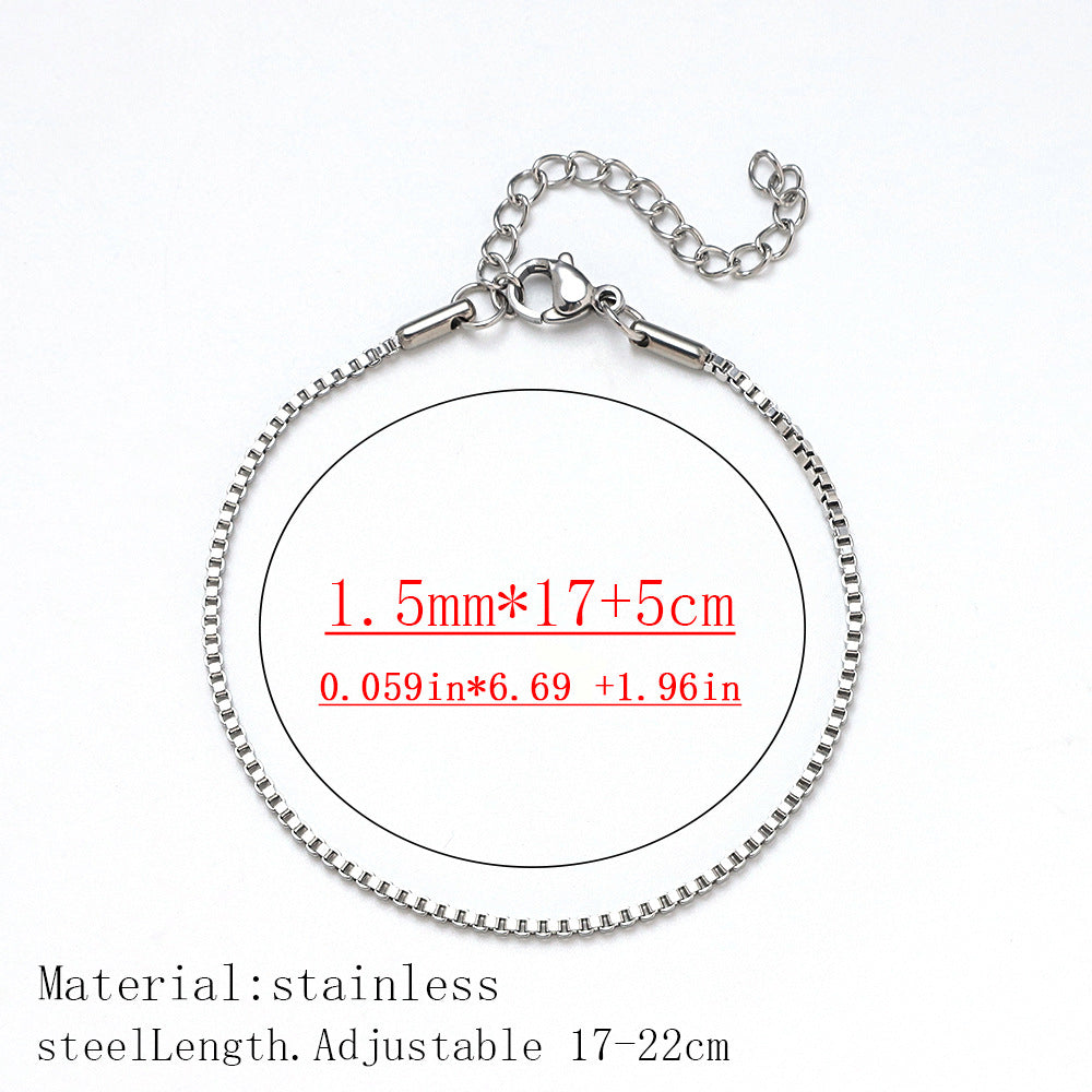 Women's fashion titanium steel bracelet, European and American cross-border hot-selling jewelry fashion versatile plated 18K real gold stainless steel bracelet