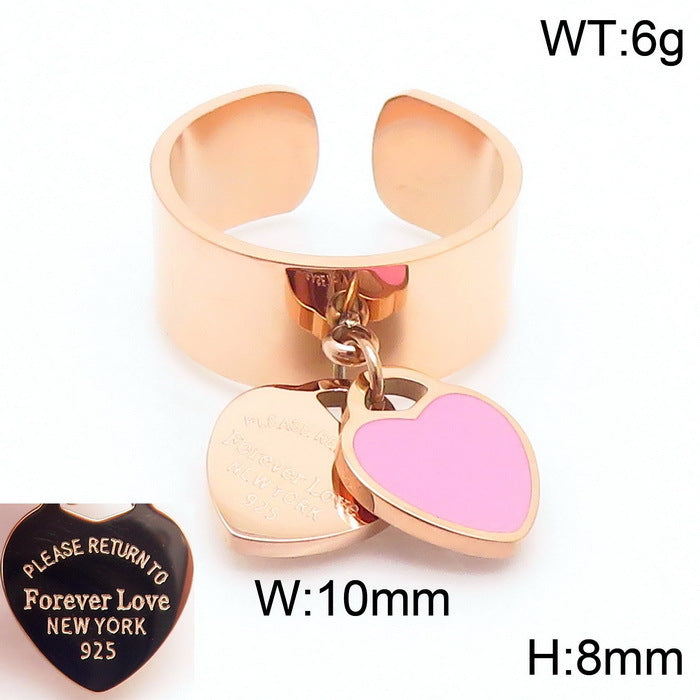 Gold Heart Charm Jewelry Set with Green Enamel Pendant