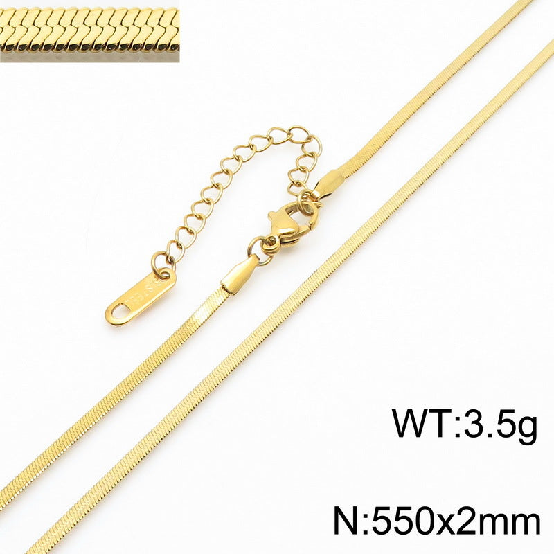 Minimalist Herringbone Chain Necklace