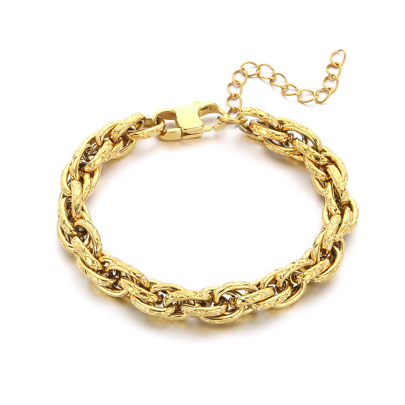 Gold & Silver Chain Link Bracelet