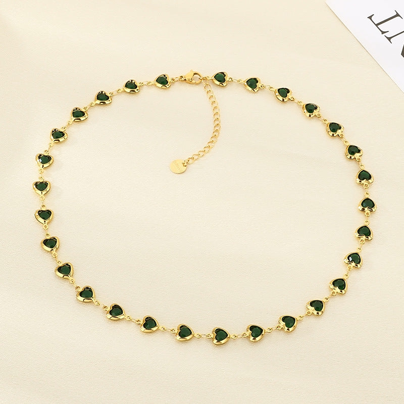 Gold Multicolor Crystal Charm Bracelet