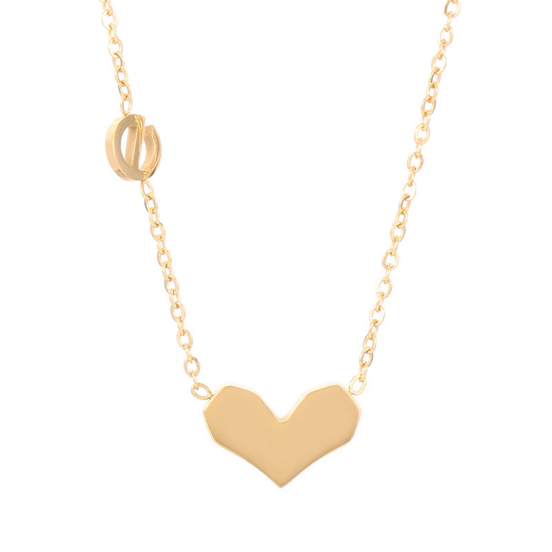 Minimal Heart Chain Necklace – Symbol Accent