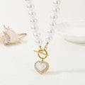 Stainless Steel Pearl Charm Necklace