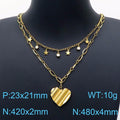 Gold & Pearl Heart Necklace
