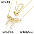 Crystal Bow Pendant Necklace