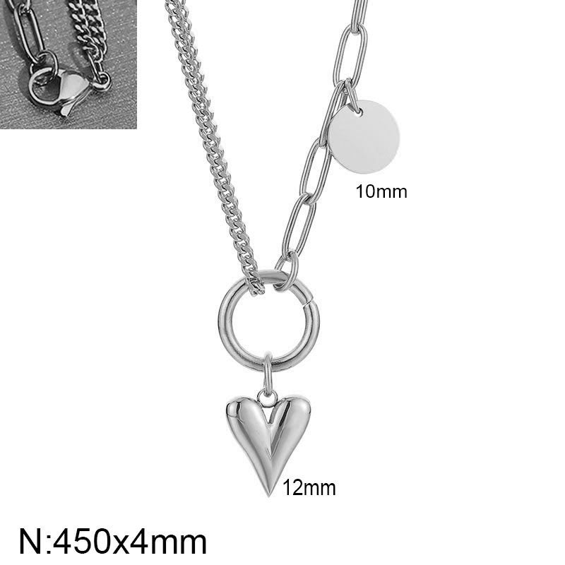 Multi-Chain Heart Pendant Necklace Collection
