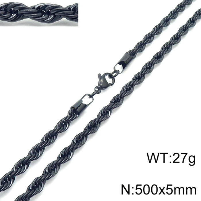 Stainless Steel Rope Chain Necklace