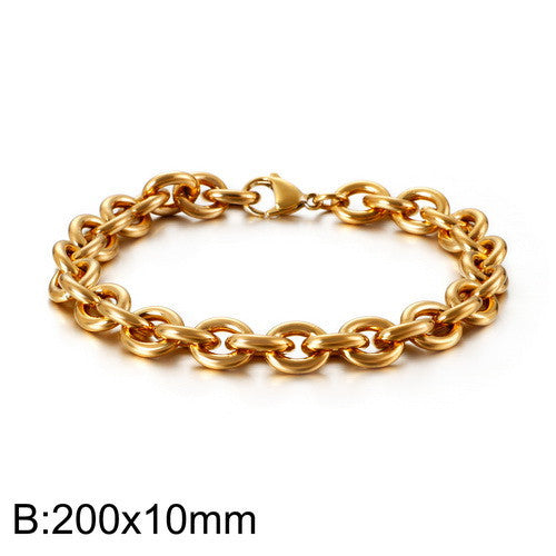 Cross-border foreign trade fashion jewelry, stainless steel chain bracelet ins niche design personalized bracelet women's jewelry