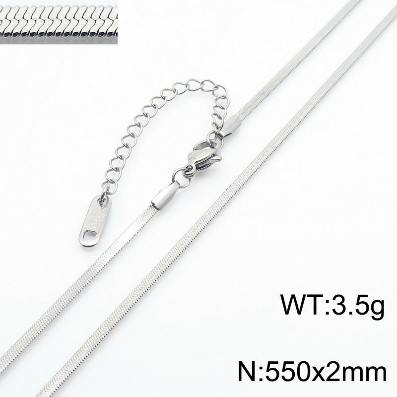 Minimalist Herringbone Chain Necklace