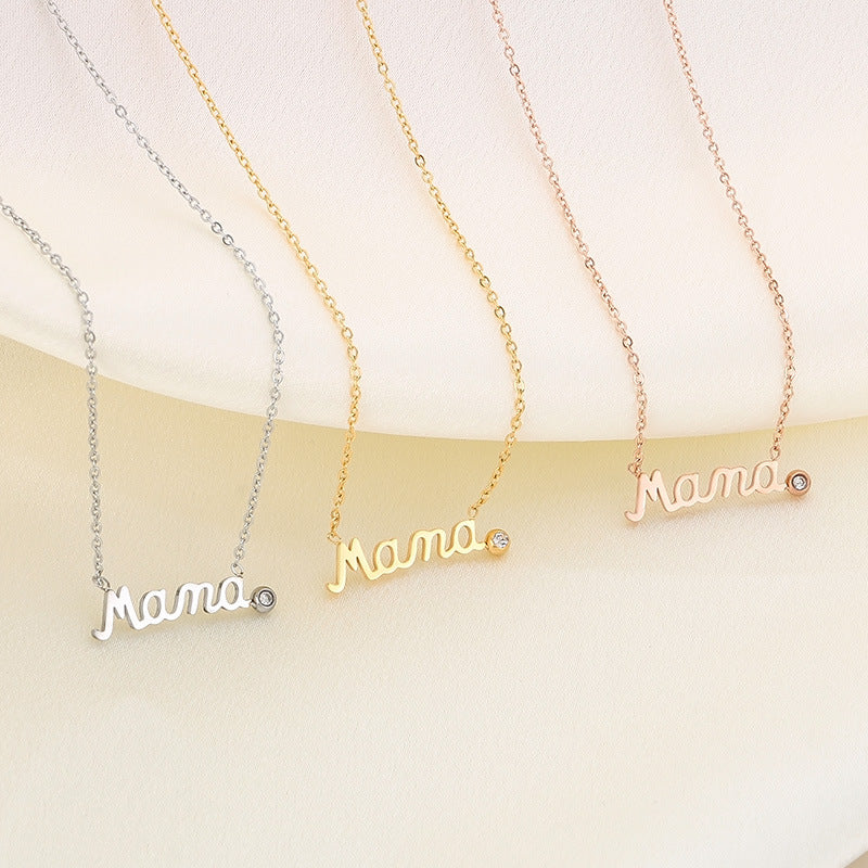 Minimal “Mama” Name Jewelry Set