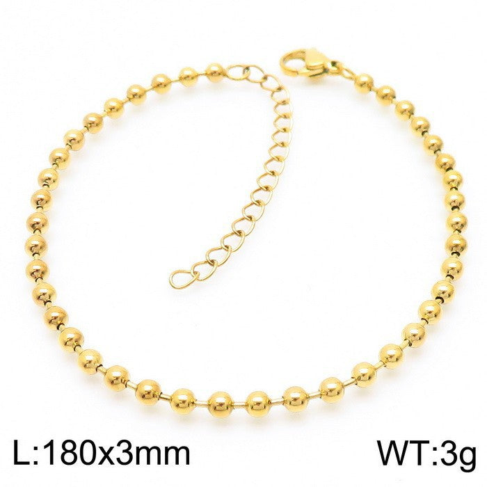 Classic Polished Bead Chain Necklace