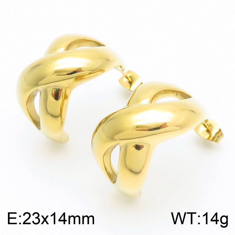 Infinity Knot Jewelry Set – Stainless Steel Earrings, Ring & Necklace (Gold / Silver)